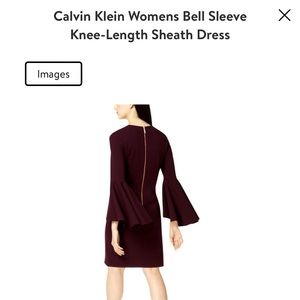 Aubergine Calvin Klein long sleeve dress